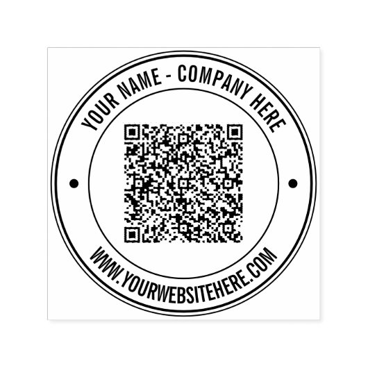 Aangepaste QR-code en tekst Business Zelfinkkend S Zelfinktende Stempel (Design)