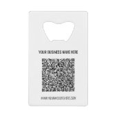 Aangepaste QR-code en tekst flesopener sjabloon Creditkaart Flessenopener (Voorkant)