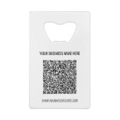 Aangepaste QR-code en tekst flesopener sjabloon Creditkaart Flessenopener (Achterkant)