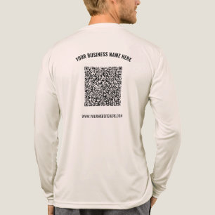 Aangepaste QR-code en tekst gepersonaliseerde zake Tri-Blend Shirt