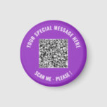 Aangepaste QR-code en tekst Modern Magnet Gift<br><div class="desc">Kies Kleuren en Lettertype - Magneten met Uw Speciale QR Code Info en Aangepaste Tekst Gepersonaliseerde Moderne Magneten / Gift - Voeg Uw QR Code - Afbeelding of Logo - foto / Tekst - Naam of andere info / bericht - Formaat wijzigen en Verplaatsen of Verwijderen / Elements toevoegen -...</div>