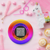 Aangepaste QR-code en tekst op uw feest papieren b Bordje (Feest)