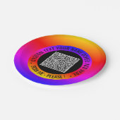 Aangepaste QR-code en tekst op uw feest papieren b Bordje (Gekanteld)