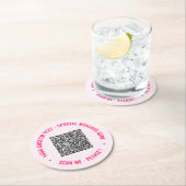 Aangepaste QR-code en tekst papieren onderzetters (Insitu)