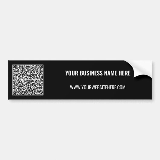 Aangepaste QR-code en tekst promotionele bumpersti Bumpersticker (Voorkant)