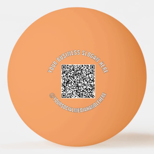 Aangepaste QR-code en tekst promotionele pingpongb Pingpongbal (Voorkant)