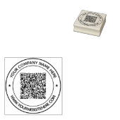 Aangepaste QR-code en tekst rond stempel Voorbeeld (Gestempeld)