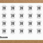 aangepaste QR-code en tekst Ronde Sticker