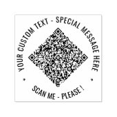 Aangepaste QR-code en tekst ronde zelfinkende stem Zelfinktende Stempel (Design)
