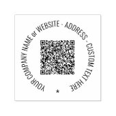 Aangepaste QR-code en tekst Ronde zelfinkkende ste Zelfinktende Stempel (Design)