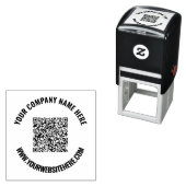 Aangepaste QR-code en tekst Ronde zelfinkkende ste Zelfinktende Stempel (In situ)