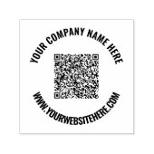 Aangepaste QR-code en tekst Ronde zelfinkkende ste Zelfinktende Stempel (Design)