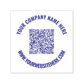 Aangepaste QR-code en tekst Ronde zelfinkkende ste Zelfinktende Stempel (Design)
