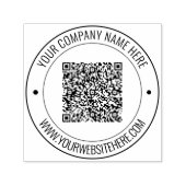 Aangepaste QR-code en tekst Ronde zelfinkkende ste Zelfinktende Stempel (Design)