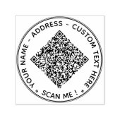 Aangepaste QR-code en tekst ronde zelfinktampon Zelfinktende Stempel (Design)