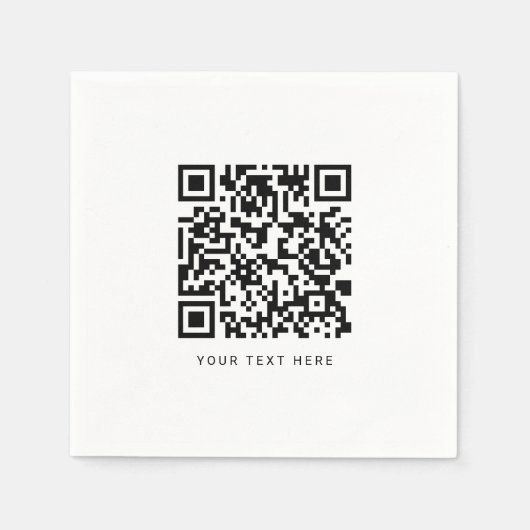 Aangepaste Qr-code en tekst Servet (Voorkant)