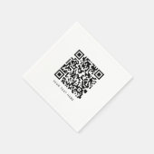 Aangepaste Qr-code en tekst Servet (Hoek)