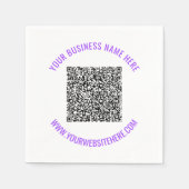 Aangepaste QR-code en tekst servetten Persoonlijk (Voorkant)