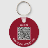 Aangepaste QR-code en tekst Sleutelhanger Kies kle (Voorkant)