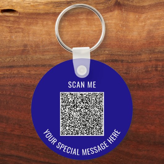 Aangepaste QR-code en tekst Sleutelhanger Kies kle (Achterkant)