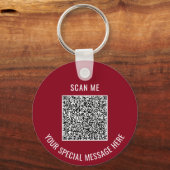Aangepaste QR-code en tekst Sleutelhanger Kies kle (Voorkant)