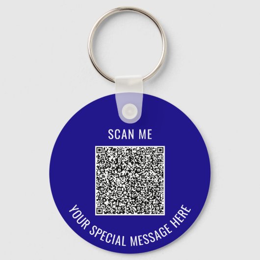 Aangepaste QR-code en tekst Sleutelhanger Kies kle (Achterkant)