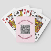 Aangepaste QR-code en tekst speelkaarten voorbeeld (Achterkant)