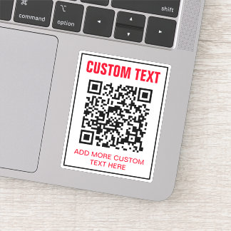Aangepaste QR-code en tekst-Sticker Sticker