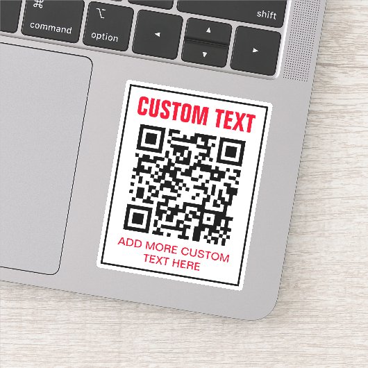 Aangepaste QR-code en tekst-Sticker Sticker (Detail)