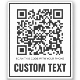 Aangepaste QR-code en tekst-Sticker Sticker