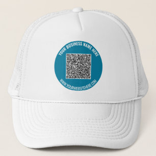 Aangepaste QR-code en tekst Trucker Hat Sjabloon Pet