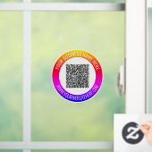 Aangepaste QR-code en tekst Uw bedrijfsraamfolie Raamsticker (Huis)