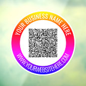 Aangepaste QR-code en tekst Uw bedrijfsraamfolie Raamsticker (Vel 3)