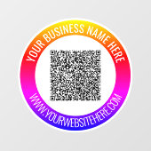 Aangepaste QR-code en tekst Uw bedrijfsraamfolie Raamsticker (Vel)