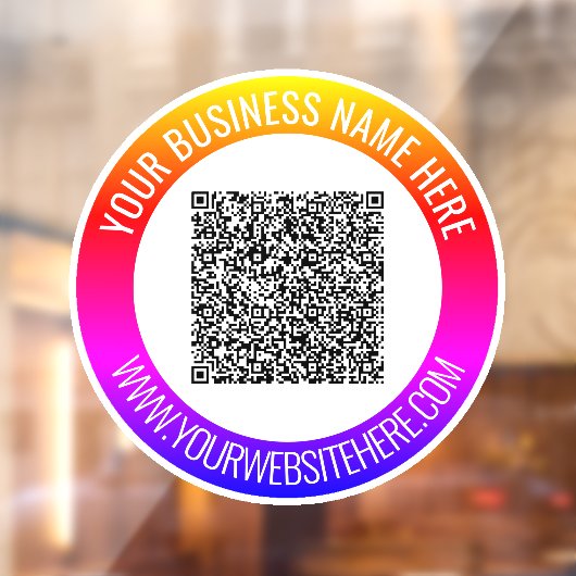 Aangepaste QR-code en tekst Uw bedrijfsraamfolie Raamsticker (Vel 2)