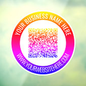 Aangepaste QR-code en tekst Uw bedrijfsraamsticker Raamsticker (Vel 3)