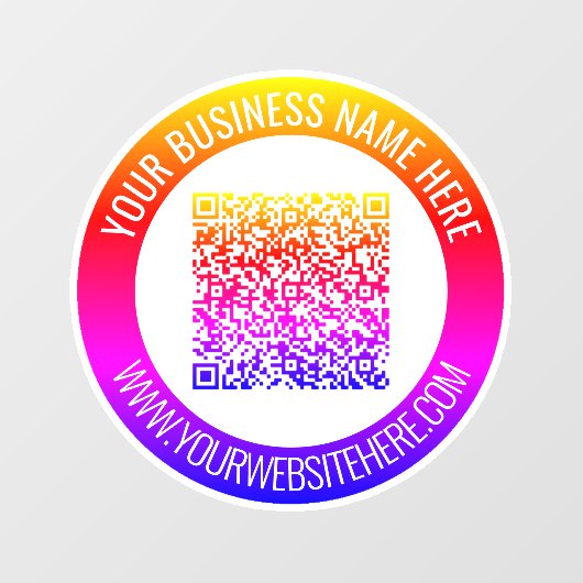 Aangepaste QR-code en tekst Uw bedrijfsraamsticker Raamsticker (Vel)