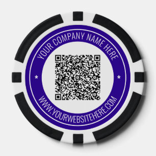 Aangepaste QR-code en tekst uw Business Poker Chip