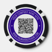 Aangepaste QR-code en tekst uw Business Poker Chip (Achterkant)