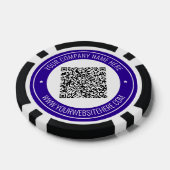 Aangepaste QR-code en tekst uw Business Poker Chip (Enkel)