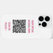 Aangepaste QR-code en tekst Uw eigen ontwerp Grapp Case-Mate iPhone Case (Achterkant (horizontaal))
