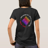Aangepaste QR-code en tekst uw eigen ontwerp T-shi T-shirt (Achterkant)