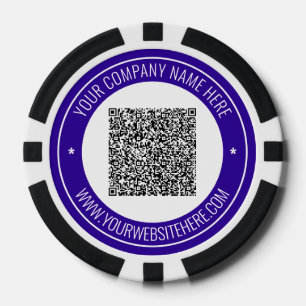 Aangepaste QR-code en tekst Uw zakelijke pokerfich Poker Chips