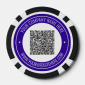Aangepaste QR-code en tekst Uw zakelijke pokerfich Poker Chips (Achterkant)
