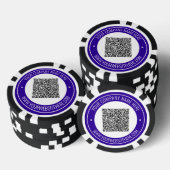 Aangepaste QR-code en tekst Uw zakelijke pokerfich Poker Chips (Opstapeling)
