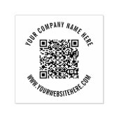 Aangepaste QR-code en tekst uw zakelijke ronde ste Zelfinktende Stempel (Design)