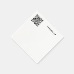 Aangepaste QR-code en tekst uw zakelijke servetten