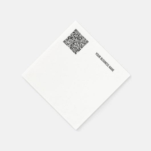 Aangepaste QR-code en tekst uw zakelijke servetten (Hoek)