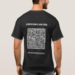 Aangepaste QR-code en tekst uw zakelijke T-shirt<br><div class="desc">Aangepaste kleuren en lettertypen - Ontwerp uw eigen gepersonaliseerde T-shirts met uw QR-code Scan Info en Naam Website of Aangepaste tekst Professioneel Ontwerp Zakelijk Promotie T-shirt of Hoodies / Gift - Uw QR-code toevoegen - Afbeelding of Logo - Foto / Naam - Bedrijf / Website of E-mail of Telefoon -...</div>