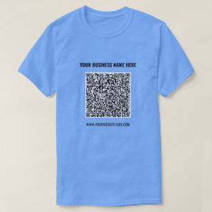 Aangepaste QR-code en tekst uw zakelijke T-shirt